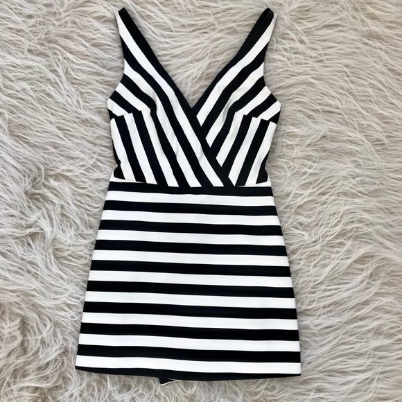 zara black and white jumpsuit